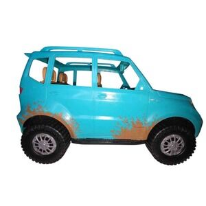 Barbie Mattel 2016 Teal SUV Jeep Camping Fun Off-Road Mudding Vehicle FGC99